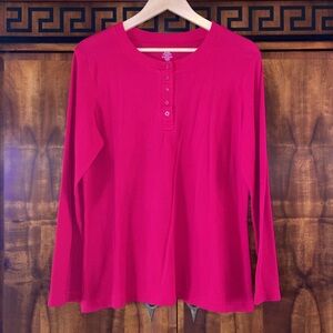 Adonna Women’s top Size 16-18/XL red long sleeve shirt in good condition